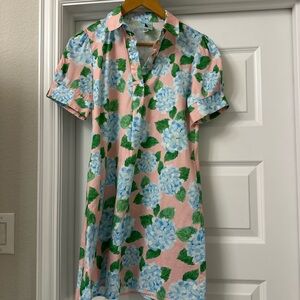 Floral Pink and Blue Dress